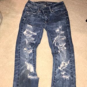 Ripped ankle jeggings from American Eagle